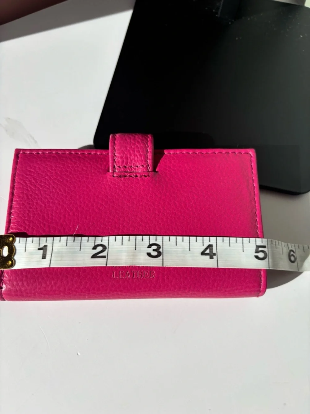 2/$20 WALLET Women's Hot Pink Leather Wallet - Picture 4 of 5